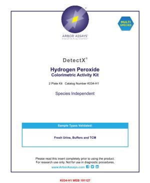 Hydrogen Peroxide Colorimetric Activity Kit