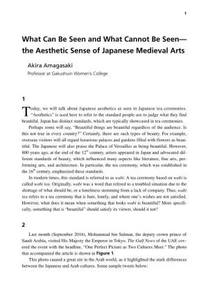 The Aesthetic Sense of Japanese Medieval Arts 1
