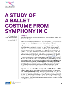 A Study of Ballet Costume from Symphony in Canada