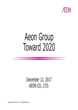 Aeon Group Toward 2020