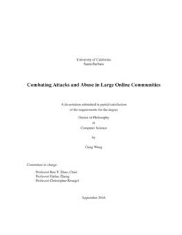 Combating Attacks and Abuse in Large Online Communities