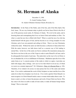 St. Herman of Alaska