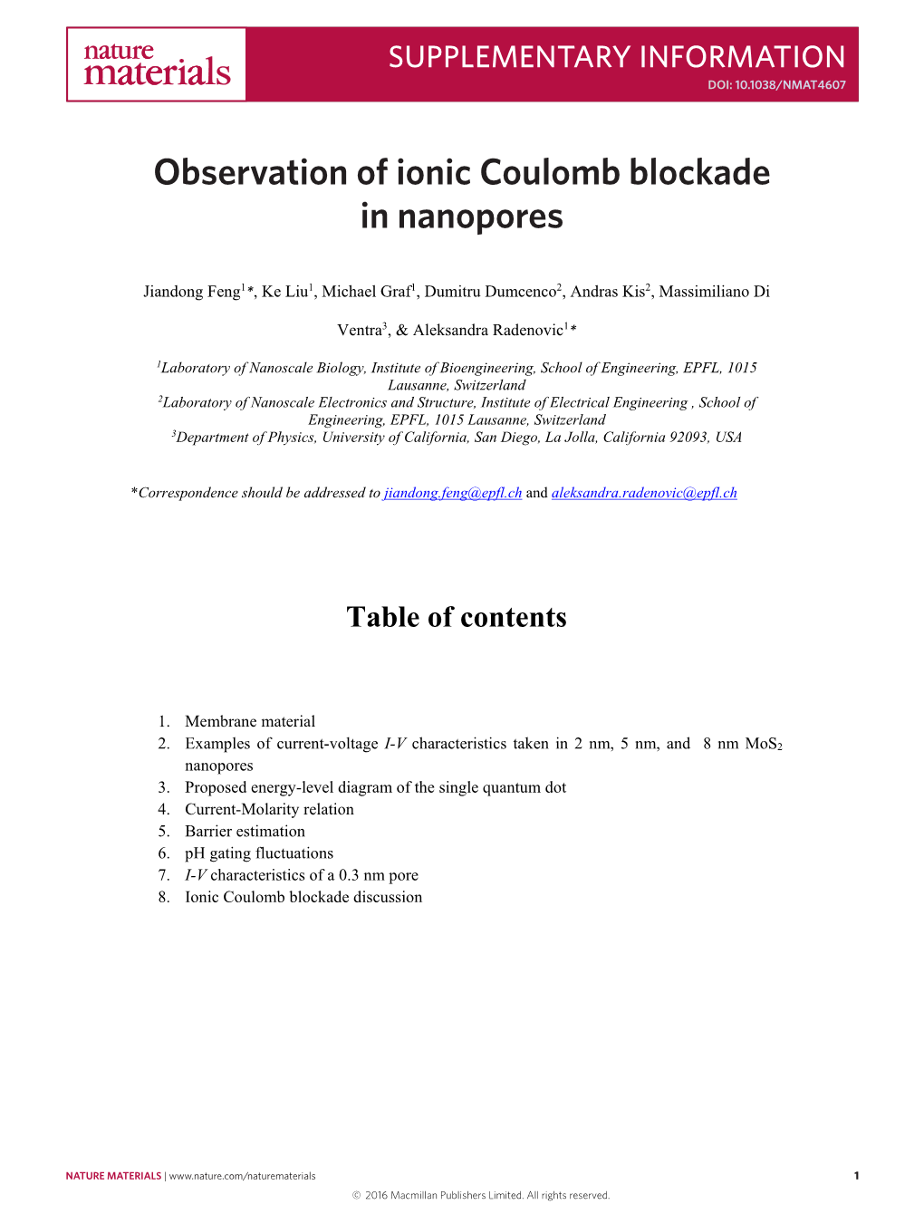Observation of Ionic Coulomb Blockade in Nanopores in Nanopores