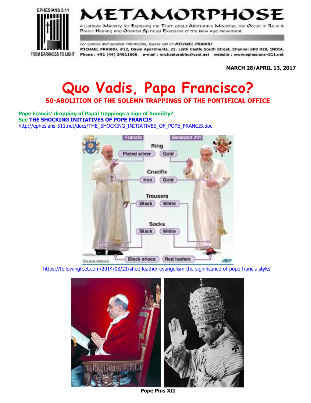 Quo Vadis, Papa Francisco? s1