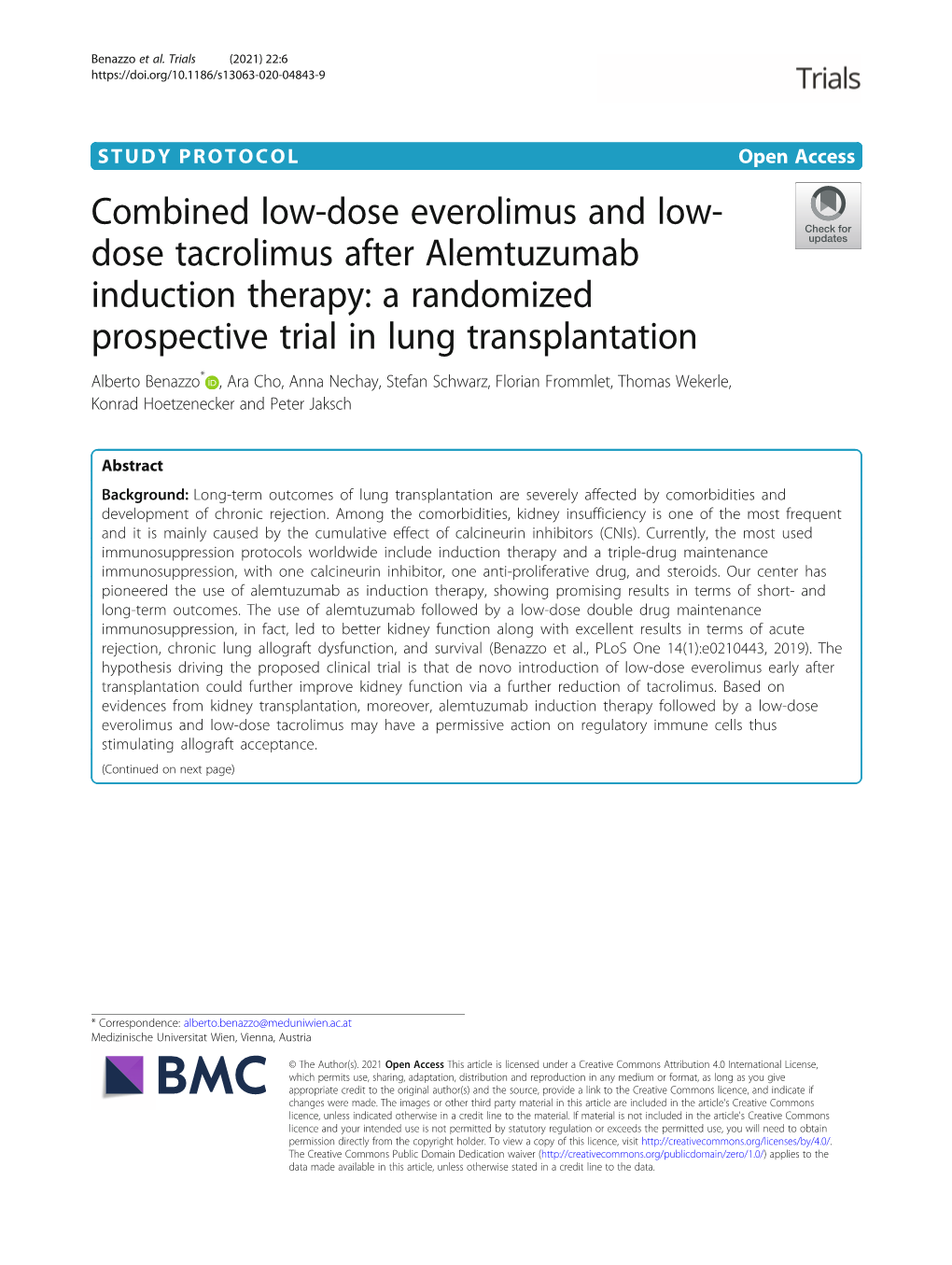 Combined Low-Dose Everolimus and Low-Dose Tacrolimus