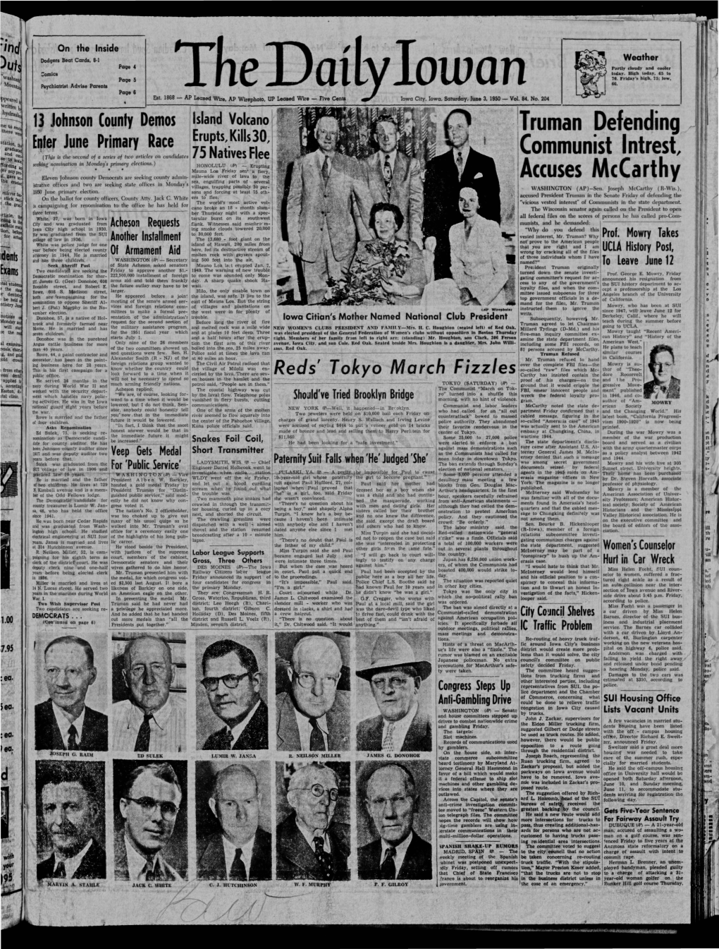 Daily Iowan (Iowa City, Iowa), 1950-06-03