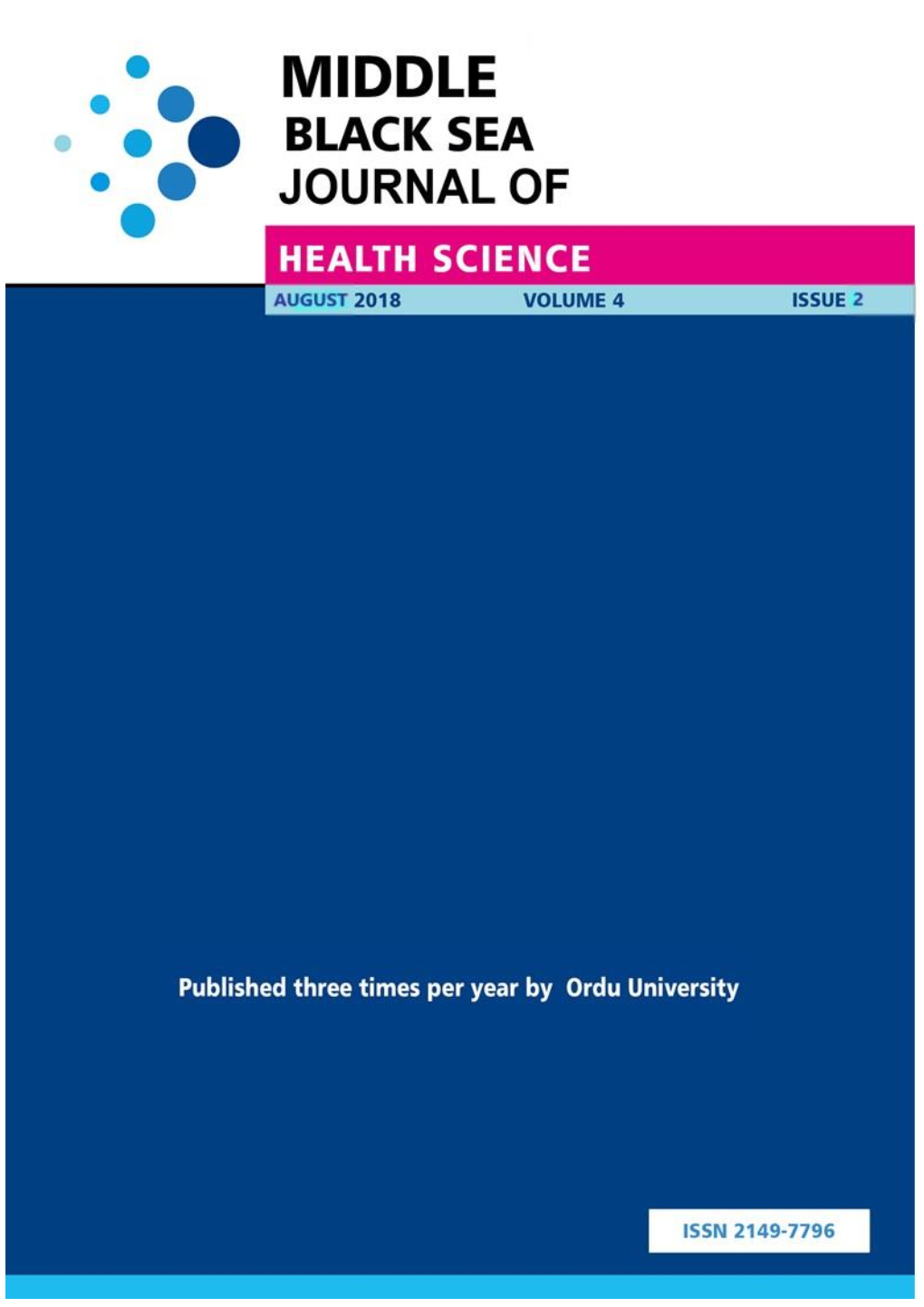 Middle Black Sea Journal of Health Science