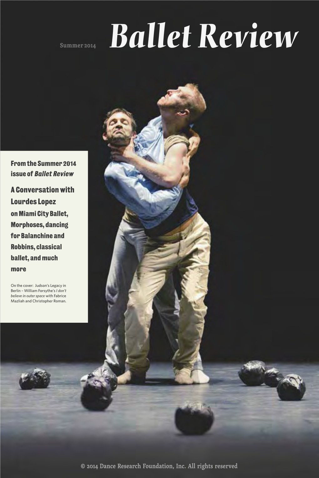Reprint from Ballet Review 42-2 Summer 2014