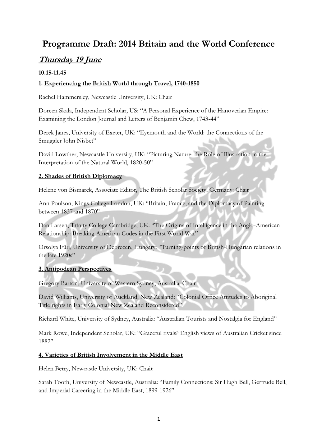 2014 Conference Program