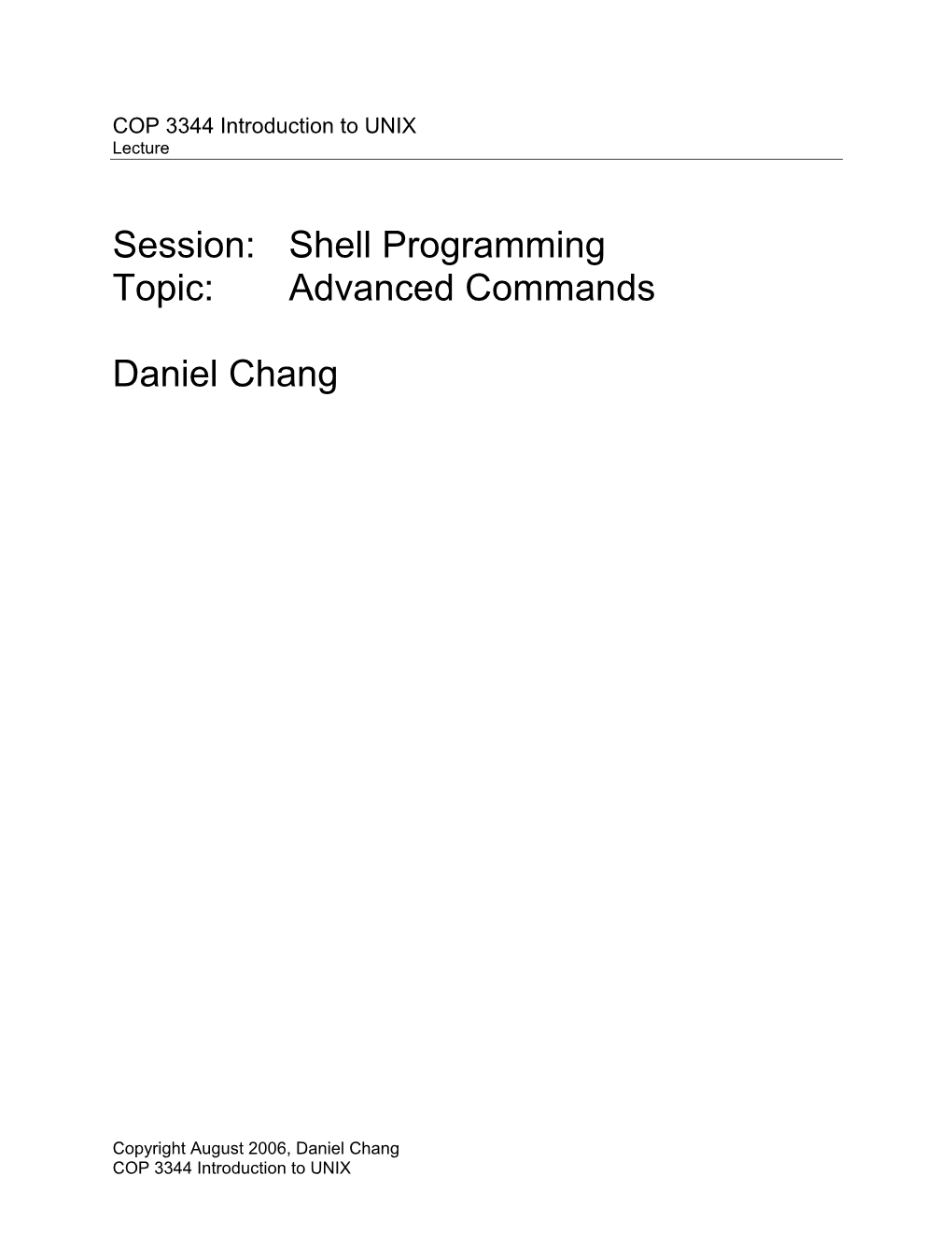 Lecture14-Unix-Advanced Commands