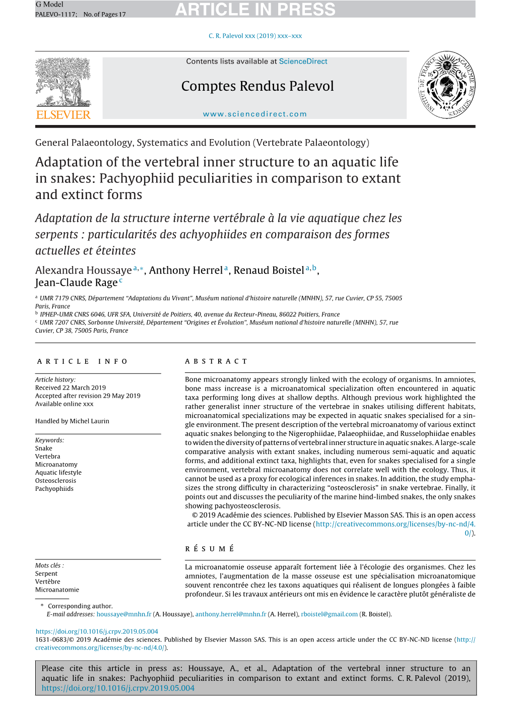 Adaptation of the Vertebral Inner Structure to an Aquatic Life