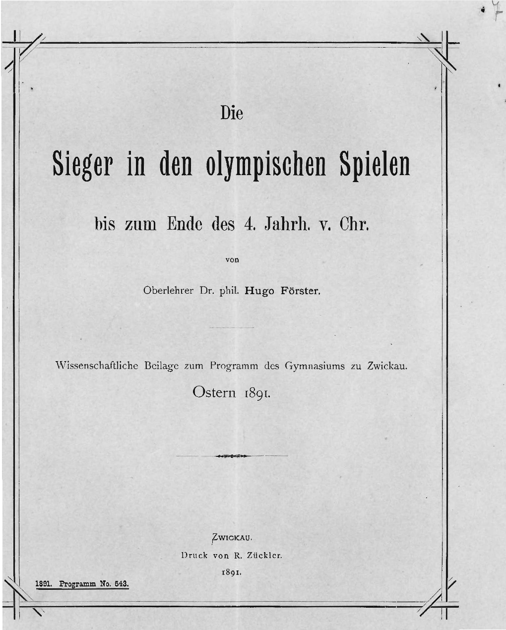 Sieger in Den Olympischen Spielen