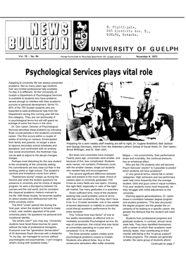 Psychological Services Plays Vital Role