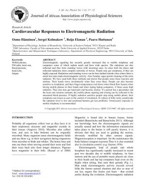 Cardiovascular Responses to Electromagnetic Radiation