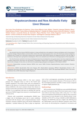 Hepatocarcinoma and Non Alcoholic Fatty Liver Disease