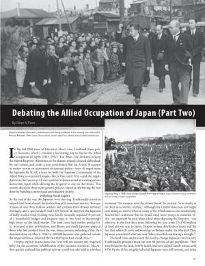 Debating the Allied Occupation of Japan (Part Two) by Peter K