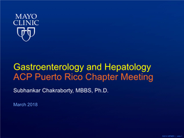 Gastroenterology and Hepatology ACP Puerto Rico Chapter Meeting