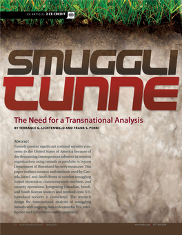 Smuggling Tunnels: the Need for a Transnational Analysis