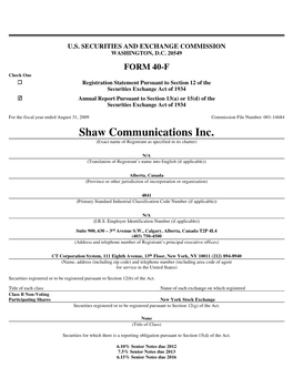Shaw Communications Inc