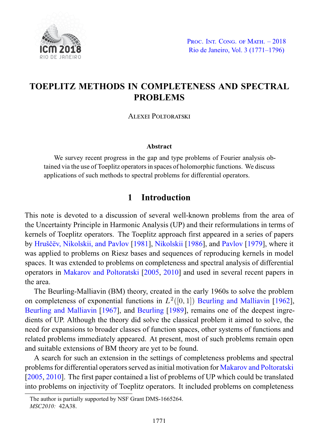 Toeplitz Methods in Completeness and Spectral Problems