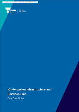 Kindergarten Infrastructure and Services Plan Baw Baw Shire