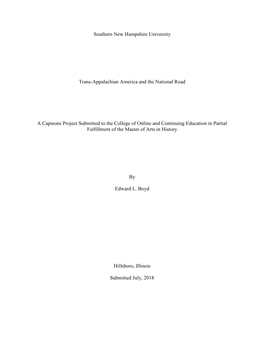 Trans-Appalachian America and the National Road