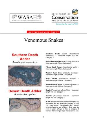 Venemous Snakes