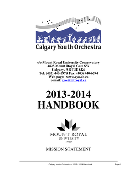 Final 2013-2014 CYO Handbook