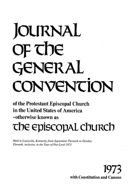 Report to Convention from JCER, 1973