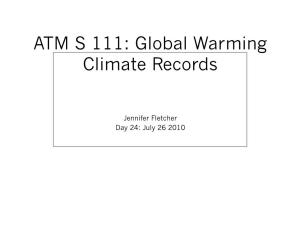 Global Warming Climate Records
