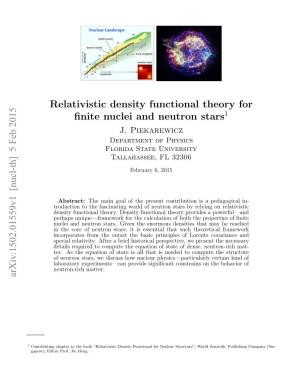 Relativistic Density Functional Theory for Finite Nuclei and Neutron Stars