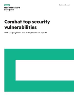 Combat Top Security Vulnerabilities: HPE Tippingpoint Intrusion
