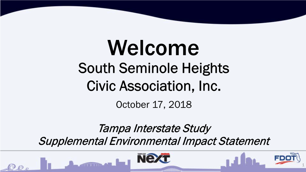 SSHCA FDOT Presentation 10.17.18