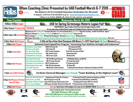 Bham Coaching Clinic Presented by UAB Football March 6-7 2019 2-18