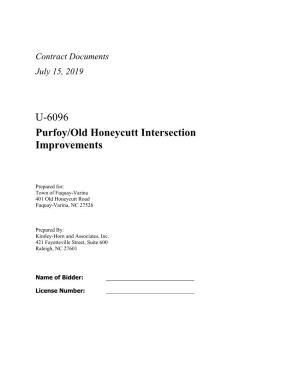 U-6096 Purfoy/Old Honeycutt Intersection Improvements