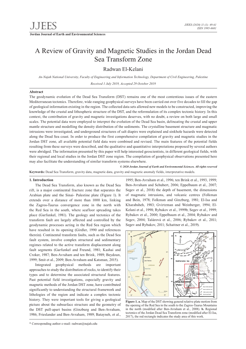 A Review of Gravity and Magnetic Studies in the Jordan Dead Sea