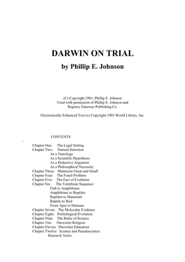 Darwin on Trial.Pdf