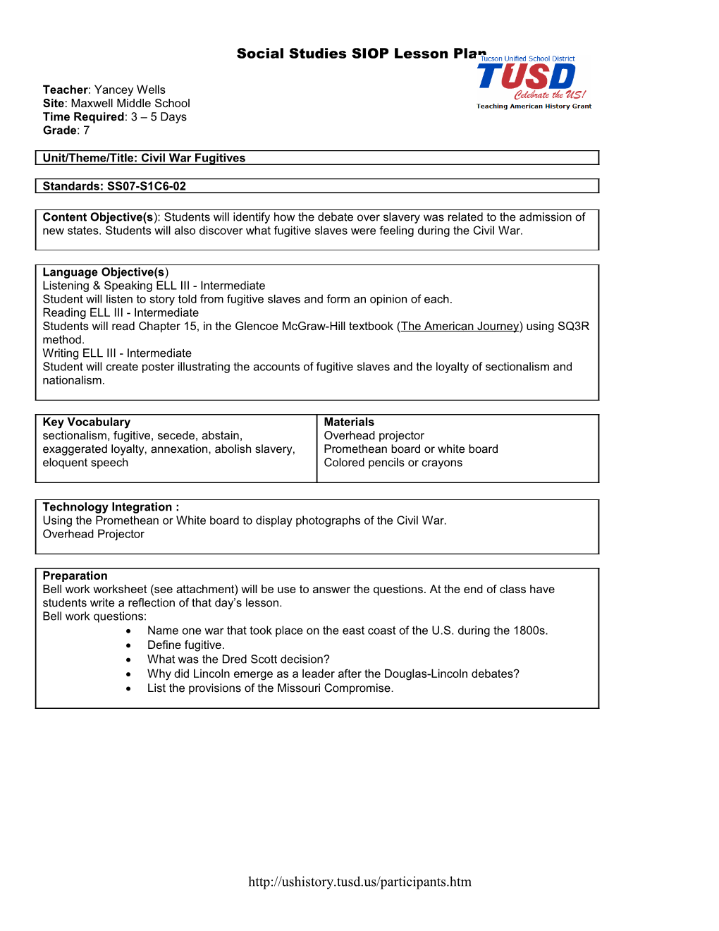 SIOP Lesson Plan s2