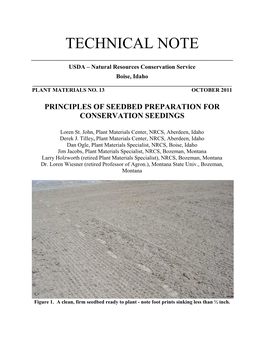 Principles of Seedbed Preparation for Conservation Seedings
