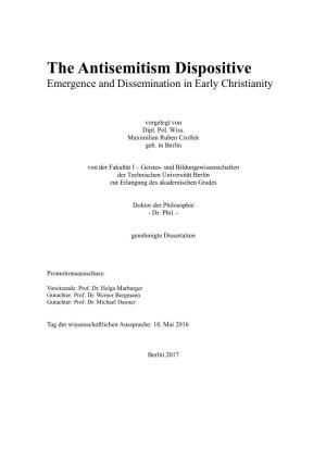 The Antisemitism Dispositive : Emergence and Dissemination In
