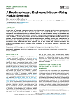 A Roadmap Toward Engineered Nitrogen-Fixing Nodule Symbiosis