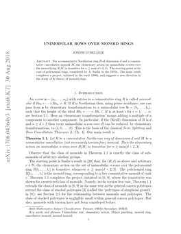 Arxiv:1706.04364V3 [Math.KT] 30 Aug 2018 and Opnn Oaohrcmoet Npriua,I H Kul Dime (Krull) the If Particular, Adding in Means Transformation’ Component