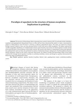 Paradigm of Aqueducts in the Structure of Human Encephalon. Implications in Pathology