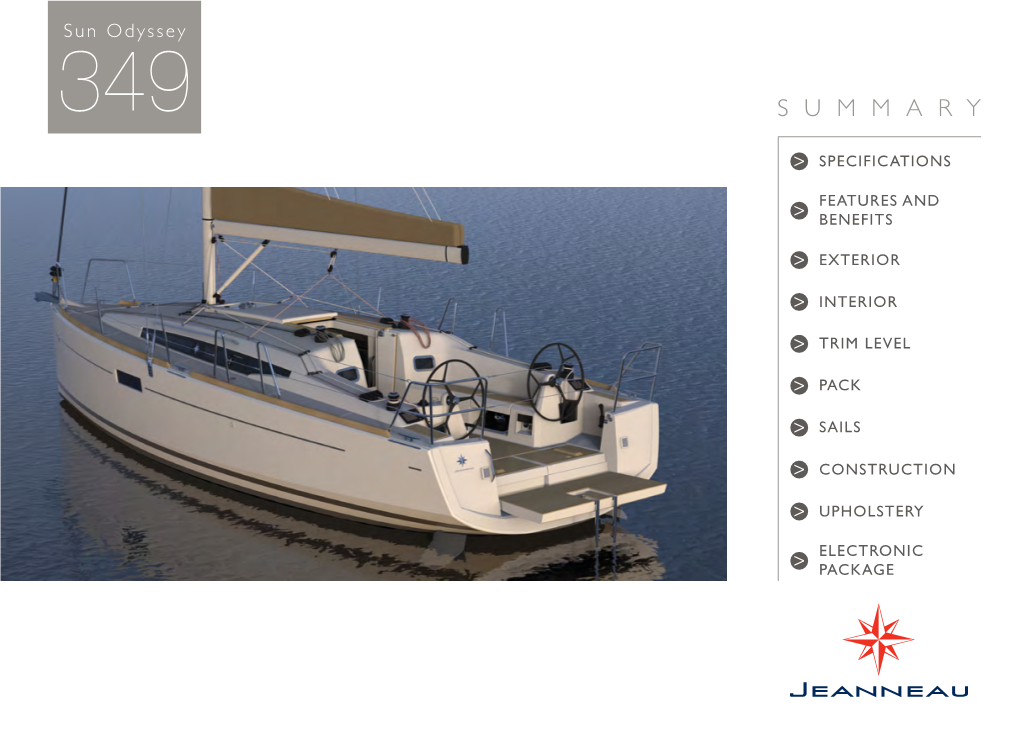 Sun Odyssey 349 2014 Brochure