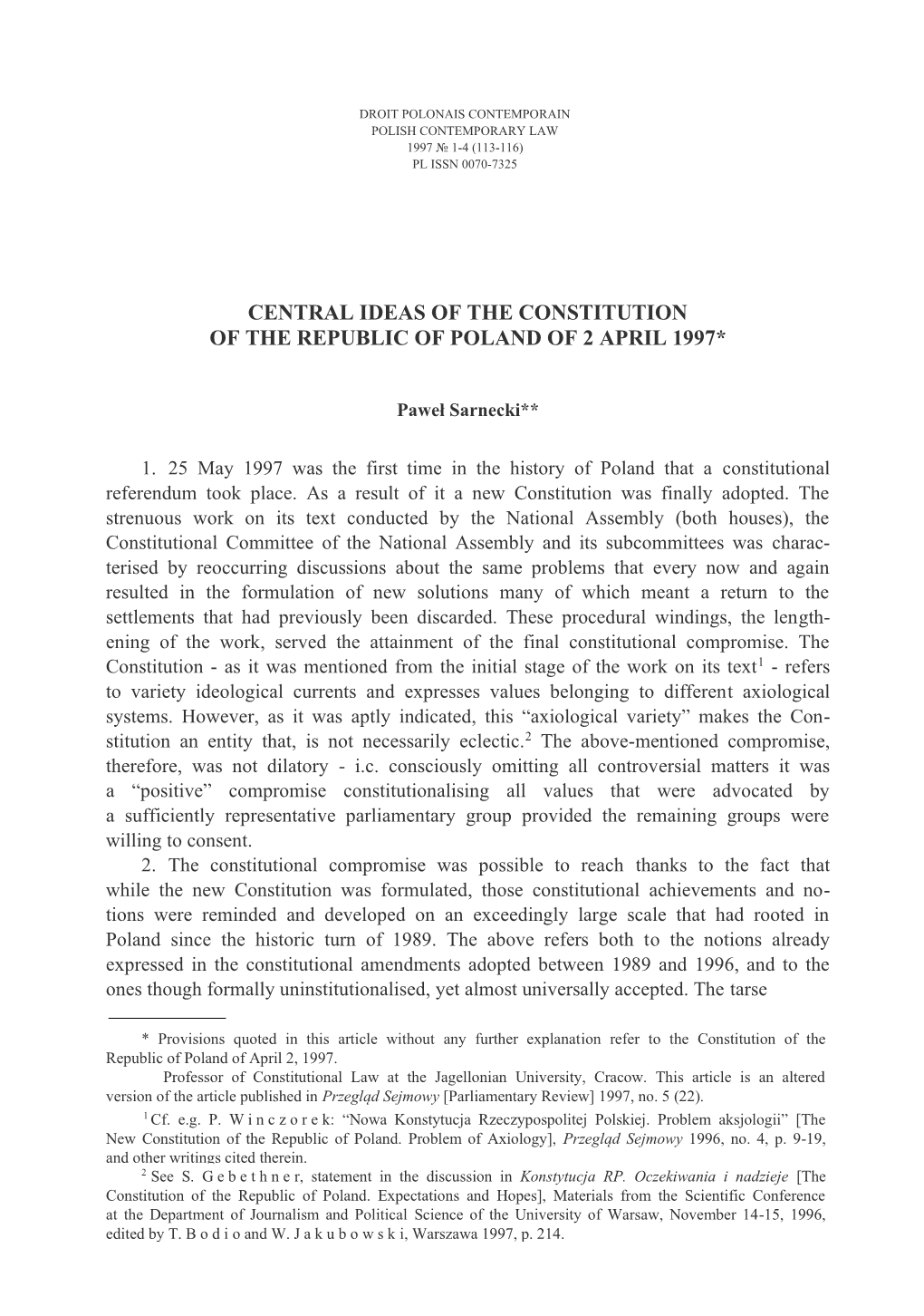 Contemporary Central and East European Law 1997 (113-116)