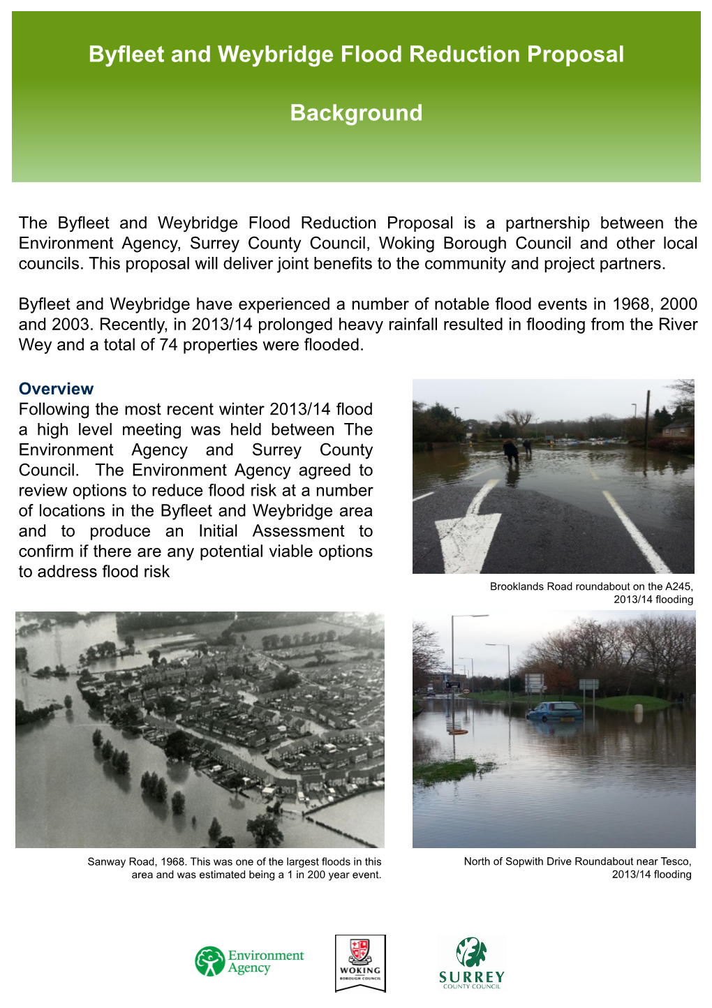 Byfleet and Weybridge Flood Reduction Proposal Background