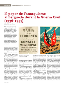 El Paper De L'anarquisme Al Berguedà Durant La Guerra Civil