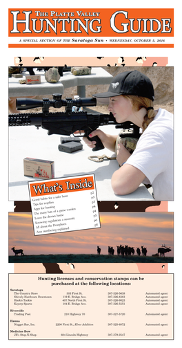Hunting Guide Page 2 PLATTE RIVER PIZZA CO
