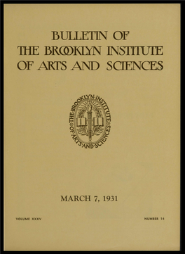 Bulletin of the Brcokiyn Institute of Arts And