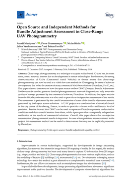 Open Source and Independent Methods for Bundle Adjustment Assessment in Close-Range UAV Photogrammetry